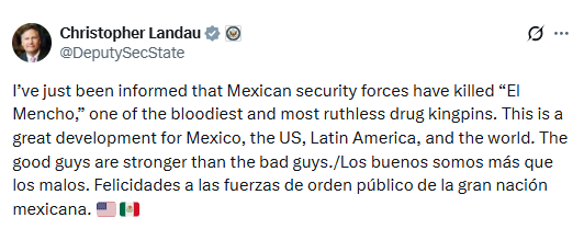 Celebran Caída del Mencho.