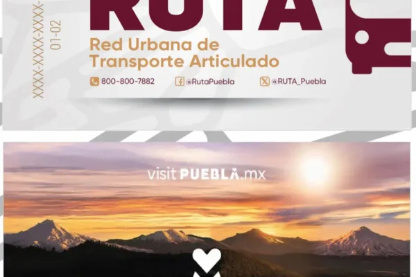 Ante la escasez de plásticos, Puebla lanza 550 mil nuevas tarjetas de RUTA con diseño de volcanes y tecnología anti-clonación.