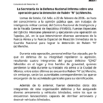 Comunicado SEDENA.