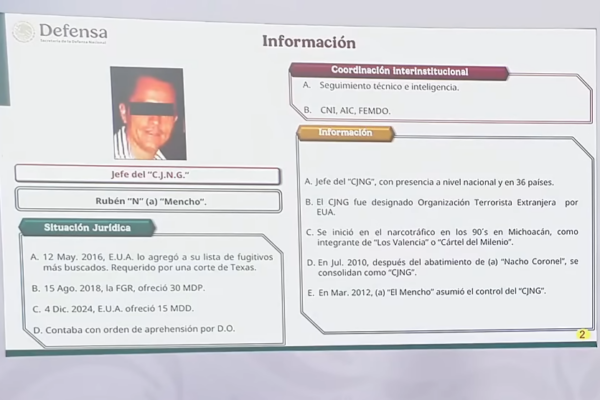 Sheinbaum explicó que por seguridad no se difundirán todas las imágenes del operativo en Tapalpa así como del cuerpo de Nemesio Oseguera. IMAGEN: Gobierno MX.