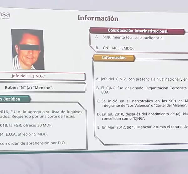 Sheinbaum explicó que por seguridad no se difundirán todas las imágenes del operativo en Tapalpa así como del cuerpo de Nemesio Oseguera. IMAGEN: Gobierno MX.