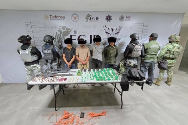 No fue atentado; Policía de Zacatecas repele ataque cerca del rancho de Pepe Aguilar y captura a jefe de plaza. FOTO: FGJE.