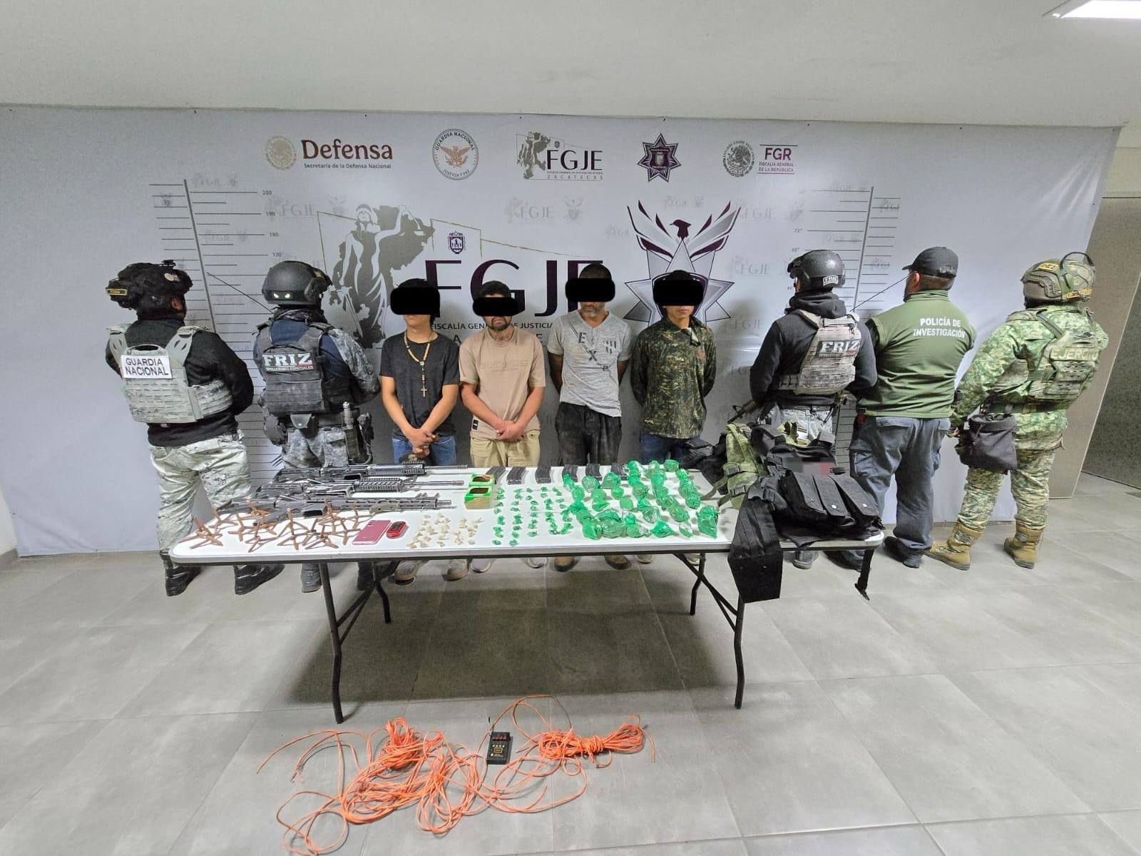 No fue atentado; Policía de Zacatecas repele ataque cerca del rancho de Pepe Aguilar y captura a jefe de plaza. FOTO: FGJE.