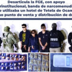 Usaban un hotel como "tiendita" de droga; en operativo conjunto GN y Ejército, detuvieron a los responsables de distribuir estupefacientes en el centro de Tetela de Ocampo.