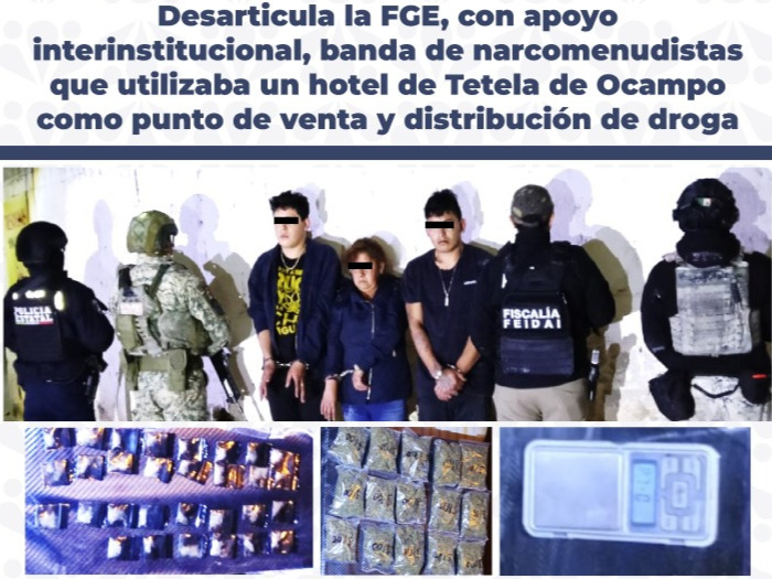 Cae “Emma N.” y su banda: desmantelan centro de distribución de droga en hotel de Tetela de Ocampo