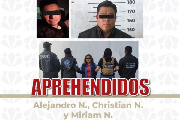 La Fiscalía de Puebla confirmó la detención de Christian “N.”, así como de otras dos personas implicadas en el homicidio del matrimonio Tello Ruiz.