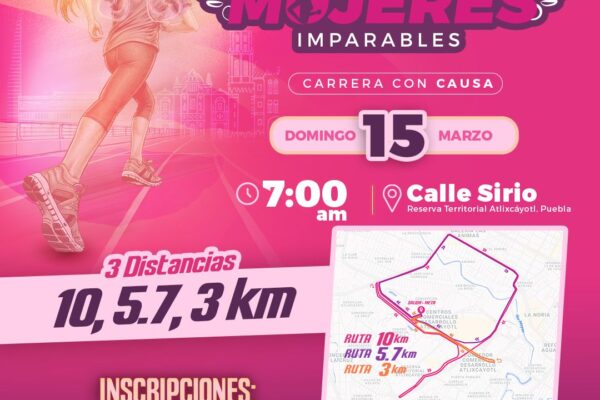 El alcalde Pepe Chedraui invita a la 2ª Carrera "Mujeres Imparables 2026". Una ruta con causa para empoderar a las poblanas a través del deporte.
