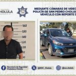 Un operativo coordinado entre el Gobierno del Estado y la SSC de San Pedro Cholula permitió la detención de un hombre que conducía una camioneta con reporte de robo vigente.