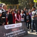 Más de más 13 mil habitantes de diversas colonias serán beneficiados tras las obras en el circuito vial 33 Poniente - 21 Sur - 35 Poniente.