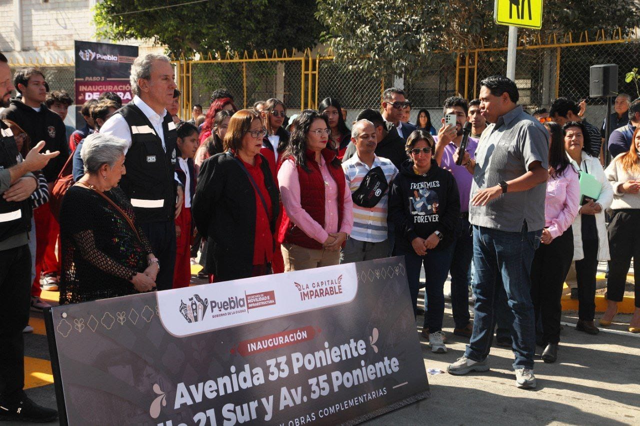 Pepe Chedraui entrega rehabilitación del circuito 33 Poniente–21 Sur–35 Poniente en Puebla