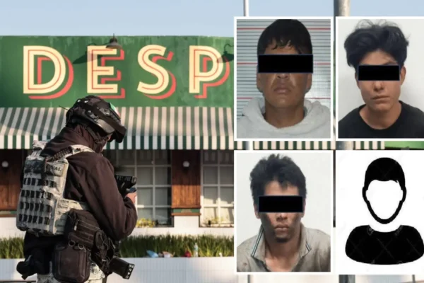 Avanzan las investigaciones por la balacera registrada en la isla de Angelópolis, que dejó tres personas muertas y cinco lesionadas. Dos detenidos aseguraron haber sido reclutados por la fuerza por un grupo criminal en Santa María Xonacatepec. FOTO: N+.