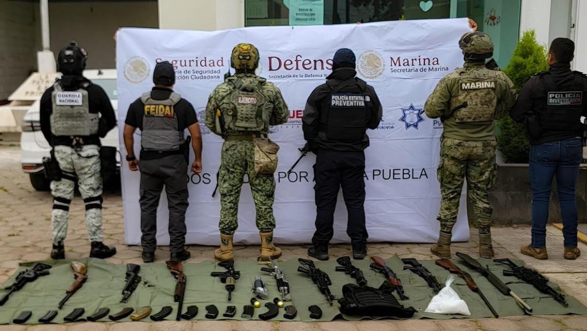 Operativo en Chignahuapan para capturar a “El Bukanas” deja aseguramiento de armas, granadas y droga