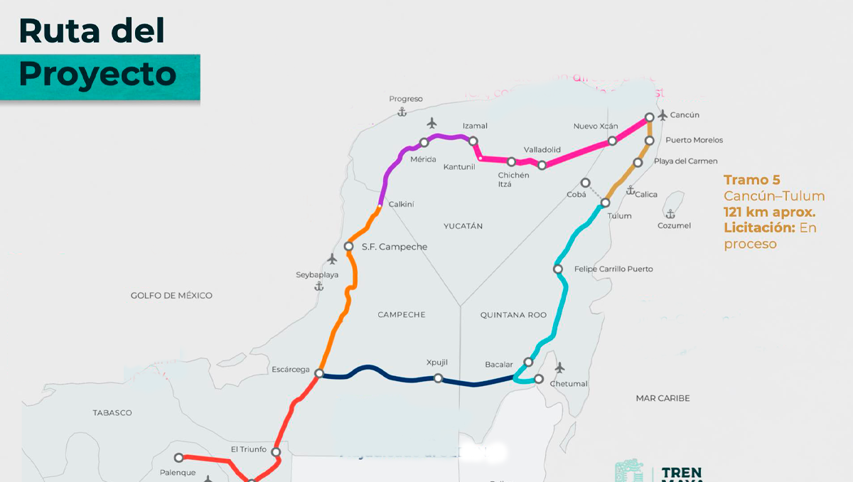 Tribunal ordena inspección ambiental en el Tramo 5 del Tren Maya tras suspensión definitiva