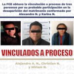 La Fiscalía de Puebla logró la vinculación a proceso de Christian N., Alejandro A. N. y Miriam N. por el asesinato del matrimonio Tello Ruiz.