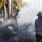 Desde llantas quemadas hasta fuego en cerros, San Martín Texmelucan vivió una jornada crítica sofocando 5 incendios.