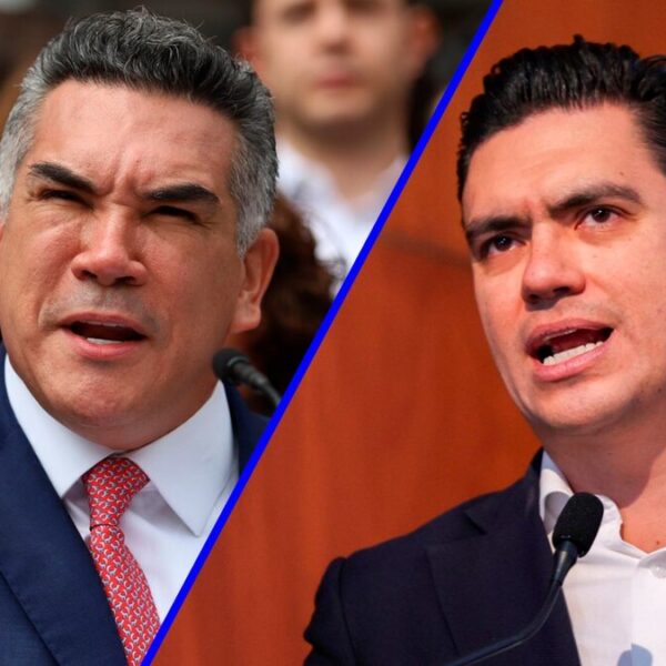 Alito Moreno llamó al PAN a construir una alianza rumbo a las elecciones intermedias de 2027; Jorge Romero lo rechazó. IMAGEN: EF.