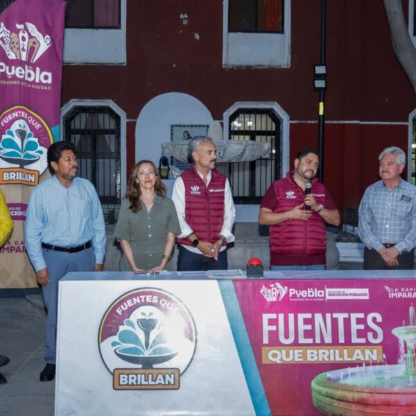 El programa "Fuentes que Brillan" llegó al Parque Sor Juana Inés de la Cruz para recuperar espacios públicos, reforzar la iluminación y seguridad en la zona.