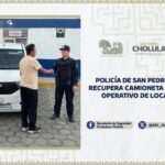 Elementos de la SSC Cholula recuperaron una camioneta robada tras implementar un operativo de búsqueda apoyado con geolocalización.
