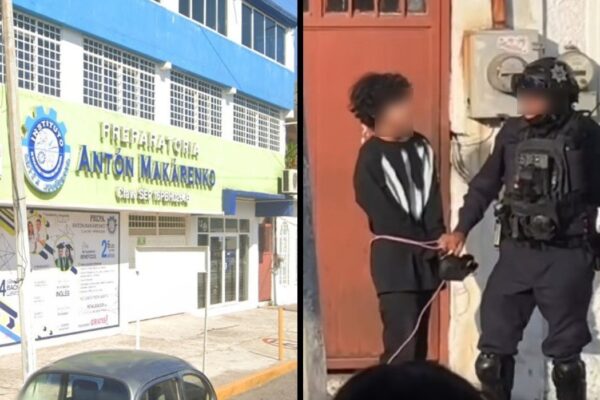 Adolescente es detenido tras ataque armado en preparatoria de Michoacán que dejó a dos docentes sin vida. IMAGEN: Milenio.