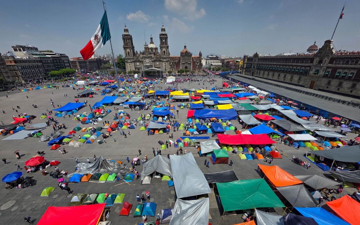 El parón de la CNTE acaba hoy tras rechazar hablar con autoridades federales, exigen diálogo directo con Sheinbaum. FOTO: Cuartoscuro.