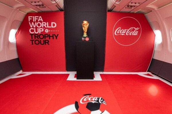 Puebla será una de las paradas de la gira promocional del trofeo de la Copa Mundial de la FIFA 2026. FOTO: Coca Cola.