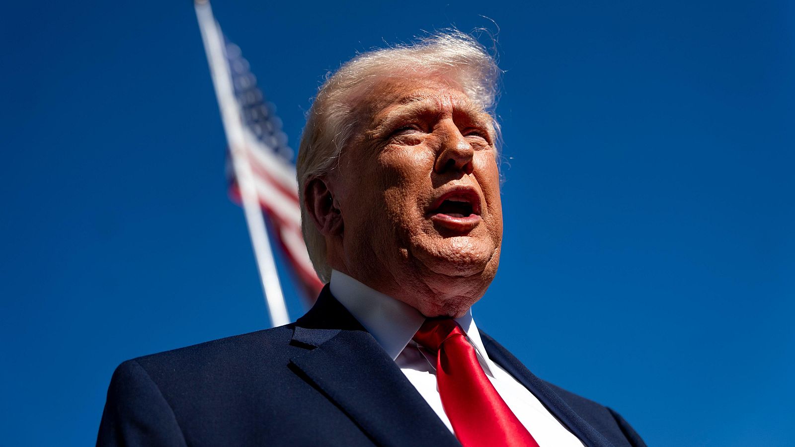 Trump ordenó el bloqueo naval en el estrecho de Ormuz tras las fallidas negociaciones de paz con Irán. FOTO: EFE.