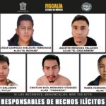Condenan a 600 años de prisión a cinco integrantes del CJNG por triple homicidio en el Edomex. FOTO: FGJ Edomex.