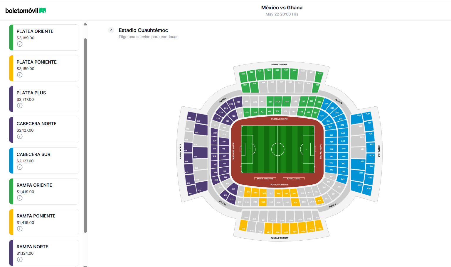 A menos de un mes de que el "Tri" pise suelo poblano, cerca del 65% del boletaje ya tiene dueño. IMAGEN: Boletomovil.