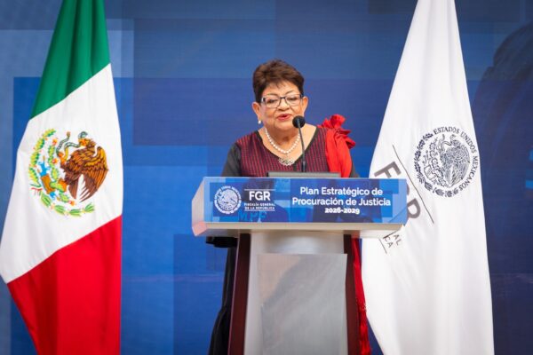 Ernestina Godoy presentó su Plan Estratégico de la FGR, centrado en combatir la ext*rsión, desaparición de personas y f3m1nicidio. FOTO: X @ErnestinaGodoy_.