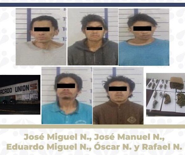 Buscaban a una persona desaparecida en mercado La Unión y terminan capturando a cinco delincuentes.