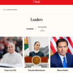 TIME incluyó a Claudia Sheinbaum entre las figuras más influyentes de 2026; destacan el arranque de su primer año de gobierno y su respuesta frente a los desafíos internos y externos. IMAGEN: TIME.