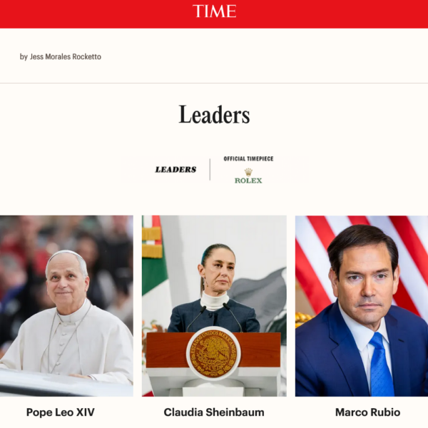 TIME incluyó a Claudia Sheinbaum entre las figuras más influyentes de 2026; destacan el arranque de su primer año de gobierno y su respuesta frente a los desafíos internos y externos. IMAGEN: TIME.