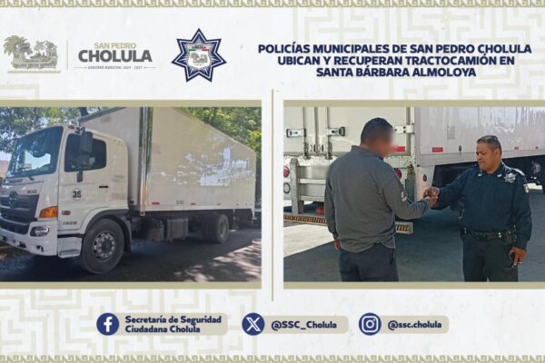 El tractocamión, un modelo 2024 de Hino Motors, fue ubicado tras un reporte ciudadano y, al confirmar su estatus, autoridades lo restituyeron a la empresa propietaria.