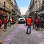 Realizan operativo especial de limpieza en el Centro Histórico y zonas clave por las celebraciones de Semana Santa.
