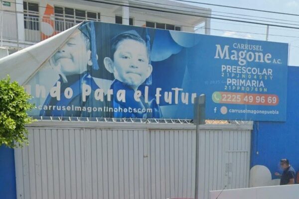 FGE abrió 4 carpetas de investigación por presuntos delitos contra menores en el "Colegio Carrusel Magone", una de ellas por posible abuso sexual. FOTO: Sucesos Puebla.