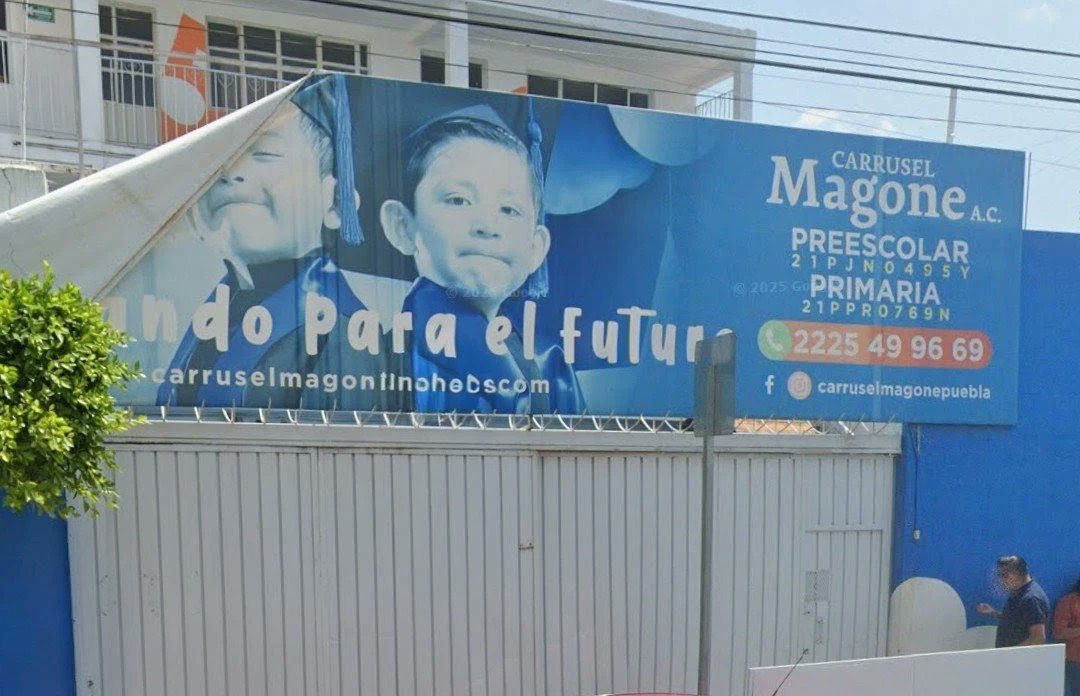 FGE abrió 4 carpetas de investigación por presuntos delitos contra menores en el "Colegio Carrusel Magone", una de ellas por posible abuso sexual. FOTO: Sucesos Puebla.