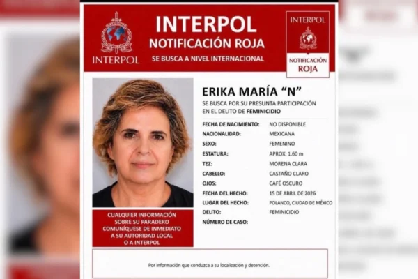 Detienen en Venezuela a Erika María “N”, acusada del feminicidio de la exreina de belleza Carolina Flores en Polanco. IMAGEN: Interpol HQ.