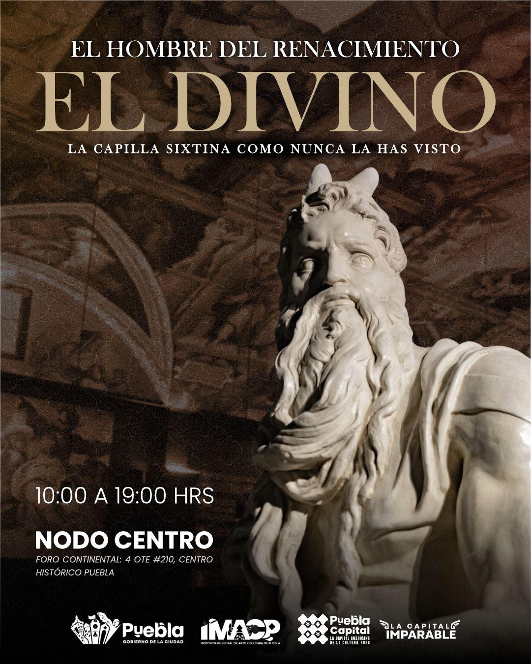 Una exposición del artista renacentista, Miguel Ángel, llega a Puebla con reproducciones y una experiencia inmersiva.