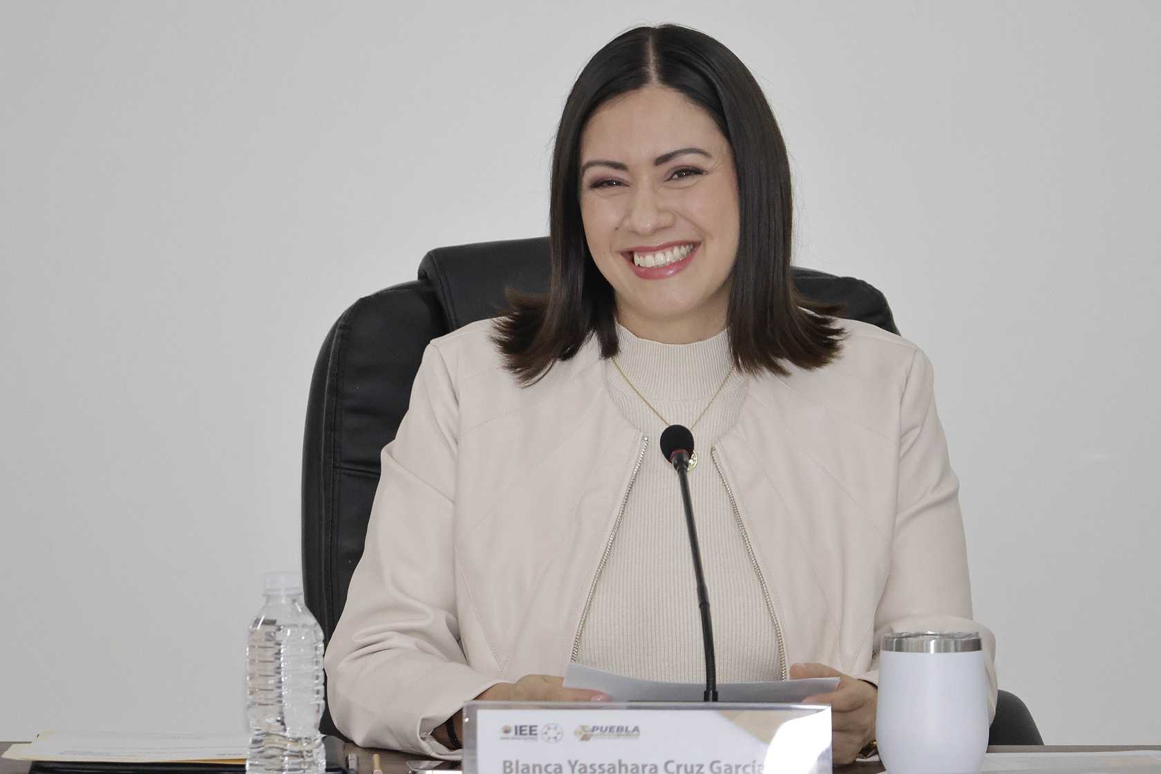Blanca Cruz García dejará este miércoles la presidencia del IEE Puebla tras ser elegida como nueva consejera del INE. FOTO: Agencia Enfoque.