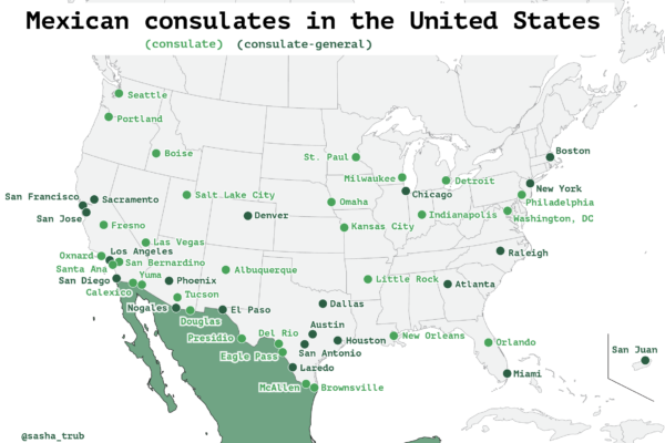 El gobierno de Trump anunció la revisión de los 53 consulados mexicanos en Estados Unidos al considerar que pueden ser centros políticos en su contra. IMAGEN: vía Reddit,