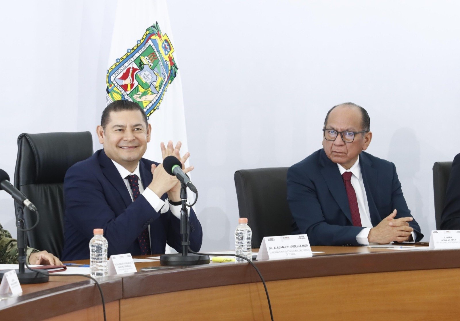 “Por hoy no se los presto”: Armenta descarta salida de Aguilar Pala de Segob. FOTO: vía El Referente.