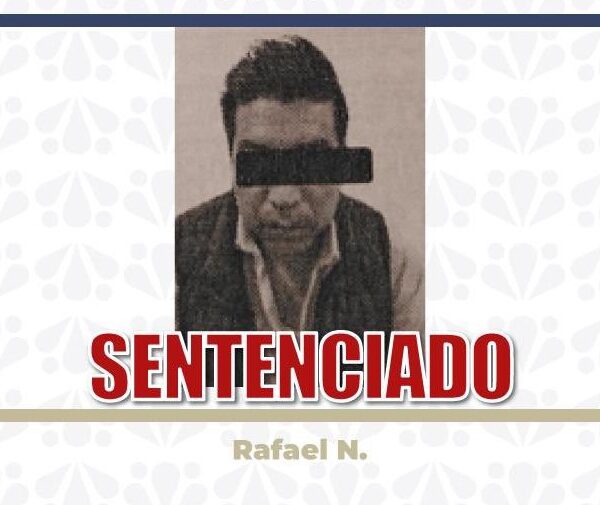 Rafael "N" pasará 7 años en prisión por agredir sexualmente a una menor de 13 años. IMAGEN: FGE Puebla.