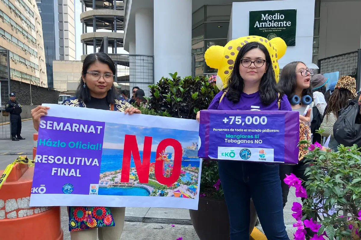 Presionan a Semarnat con bloqueos y Semarnat confirma el freno definitivo del megaproyecto "Perfect Day" de Royal Caribbean en Mahahual. FOTO: Verónica Santamaría.