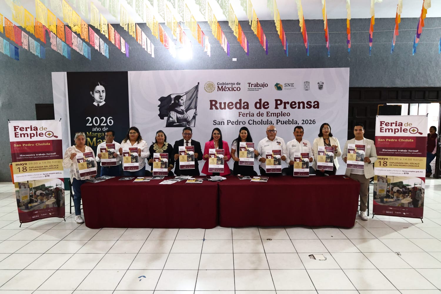 San Pedro Cholula anuncia Feria del Empleo con vacantes de hasta 50 mil pesos.