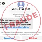 Detectan fraude por SMS en Puebla: fakes de velocidad buscan robar tus datos bancarios. IMAGEN: Gobierno de Puebla.