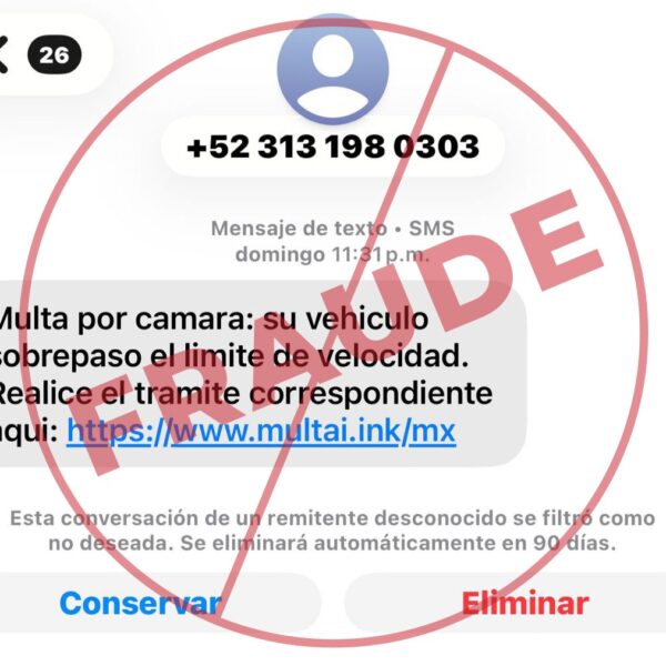 Detectan fraude por SMS en Puebla: fakes de velocidad buscan robar tus datos bancarios. IMAGEN: Gobierno de Puebla.