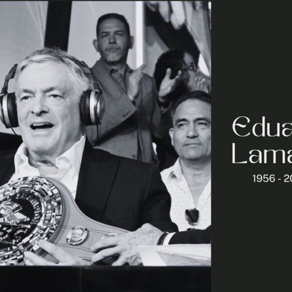 Murió Eduardo Lamazón, icónico comentarista de boxeo conocido como ‘Don Lama Lama Lamita’, a los 70 años. IMAGEN: El Horizonte.