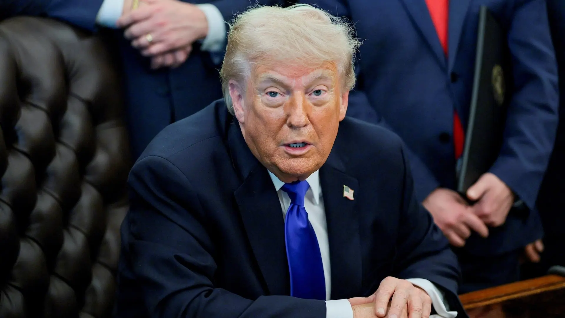 Donald Trump amenazó con “borrar de la faz de la Tierra” a Irán si ataca buques de Estados Unidos en el estrecho de Ormuz. FOTO: Reuters.