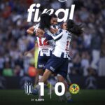 Las Rayadas de Monterrey tomaron ventaja en la final de ida de la Liga MX Femenil. IMAGEN: Liga BBVA MX Femenil.
