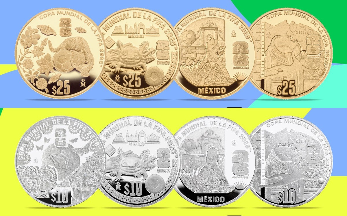 Banxico lanza monedas conmemorativas del Mundial 2026 con diseños de CDMX, Guadalajara y Monterrey